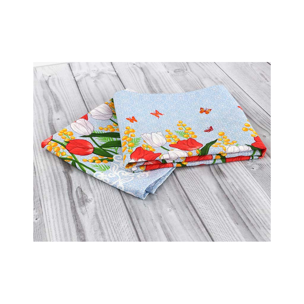 Рушник Руно вафельний набивний Весняні квіти -1, 45х80 см (202.15_Весняні квіти_1) - изображение 7