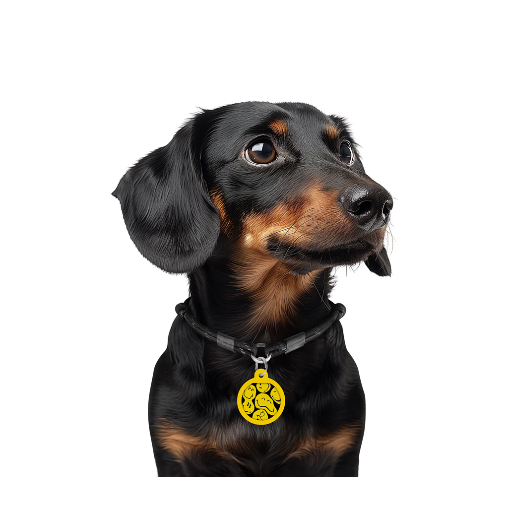 Адресник для тварин WAUDOG Smart ID з QR паспортом "Смайли на чорному", коло 25 мм (225-0181) - изображение 6