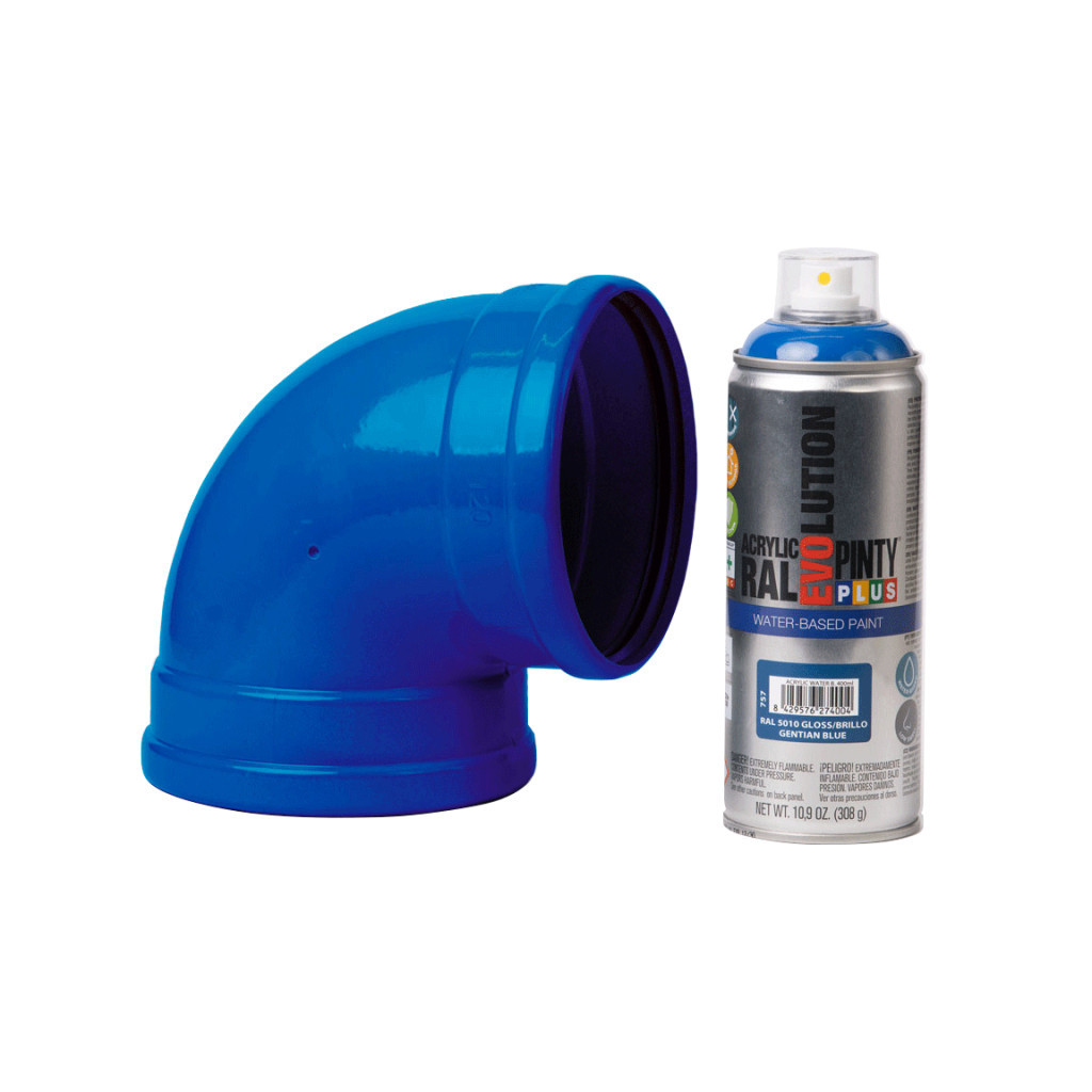 Фарба-аерозоль Pintyplus на водній основі Evolution Ral 5010, Синій, глянцевий 400 мл (8429576274004) - зображення 5