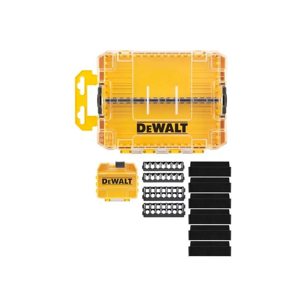 Ящик для інструментів DeWALT для біт системи TSTAK Tough Case М з футляром та касетами 4 шт, роздільники 6шт (DT70802) - зображення 4