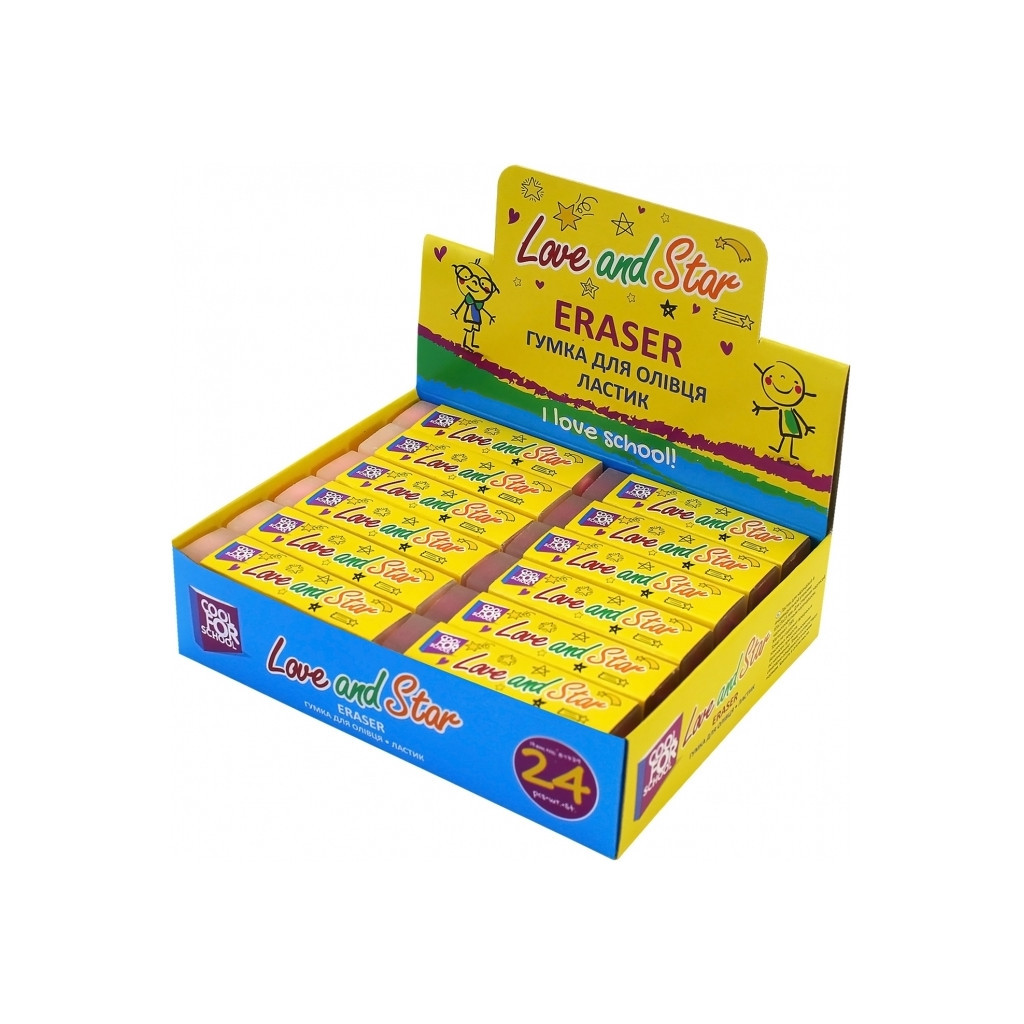 Гумка Cool For School для олівця PVC в індивідуальній упаковці Love&Star (CF81739) - изображение 2