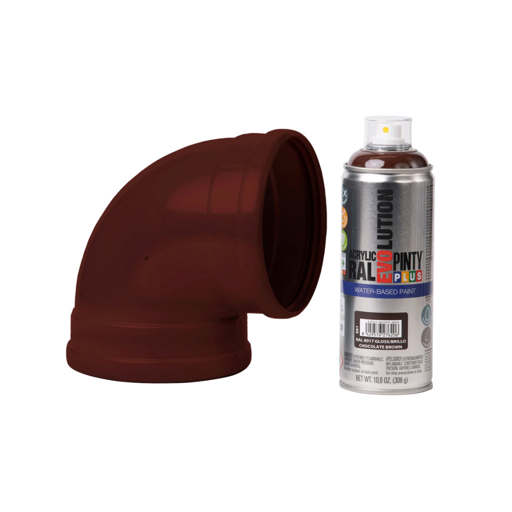 Фарба-аерозоль Pintyplus на водній основі Evolution Ral 8017, Шоколадний, глянцевий, 400 мл, (8429576276206) - зображення 2