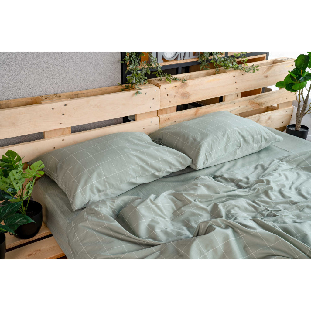 Постільна білизна Ardesto Gloria сатин зелений євро 200х220 (ART2022LG) - зображення 8