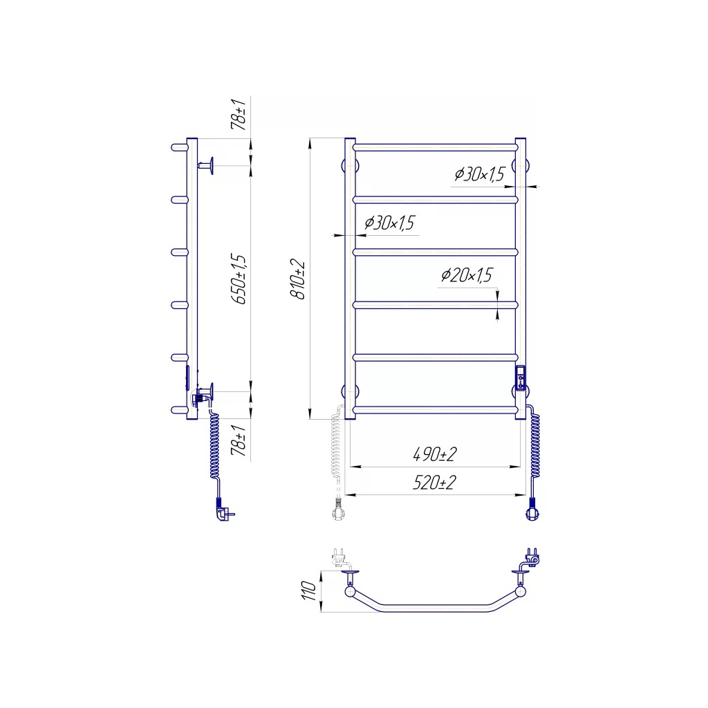 Сушарка для рушників MARIO Трапеція НР-І (2.3.2815.10.P) - изображение 4