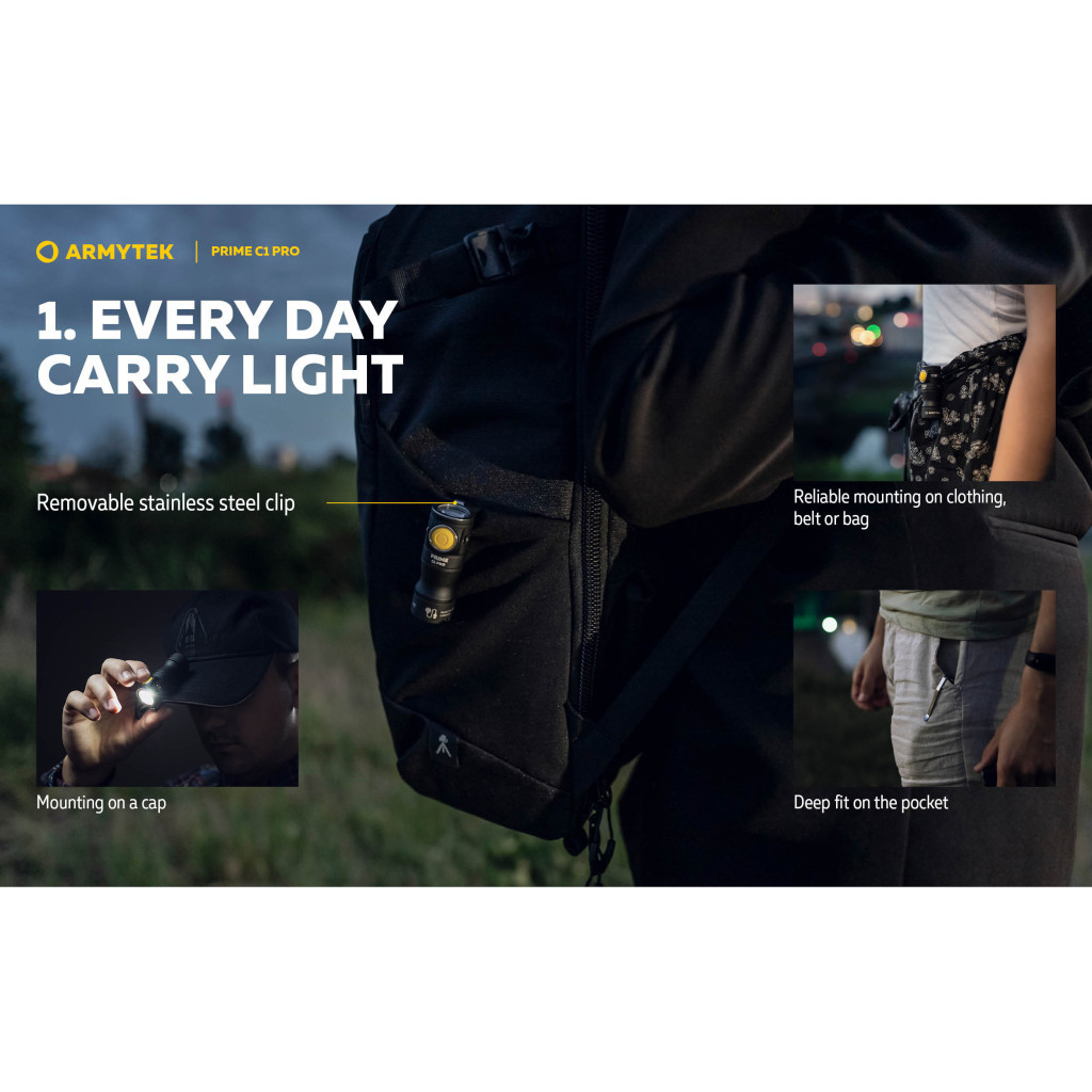 Ліхтар Armytek Prime C1 Pro Marnet USB White (F07901C) - изображение 5