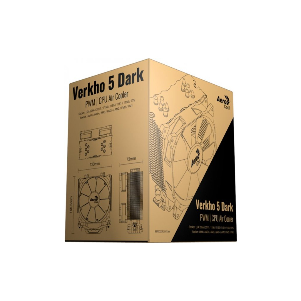 Кулер до процесора AeroCool Verkho 5 Dark (ACTC-NA30510.01) - зображення 8