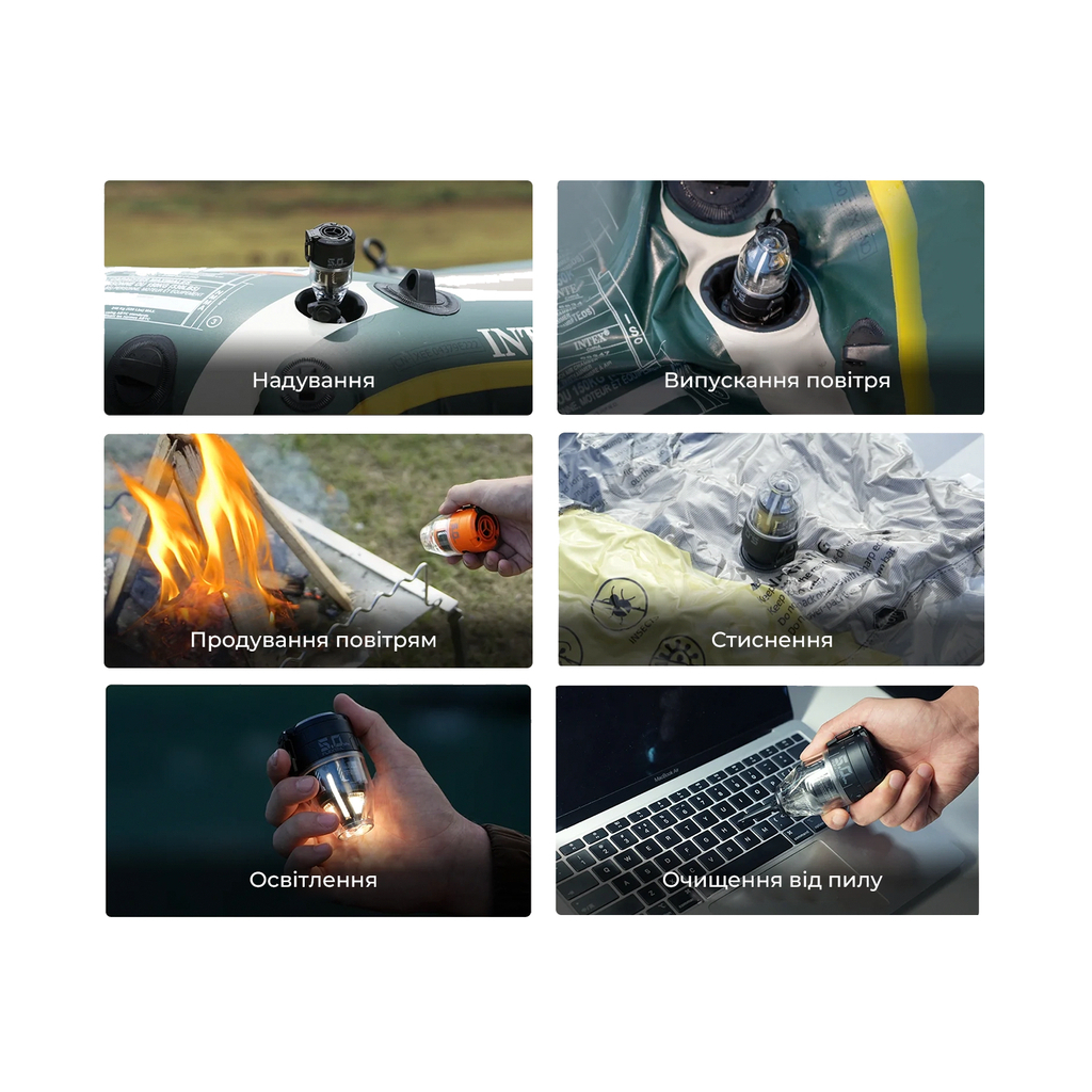 Ліхтар Flextail Max Pump 3 з функцією насосу чорний (MP3G650-BK-i) - зображення 12