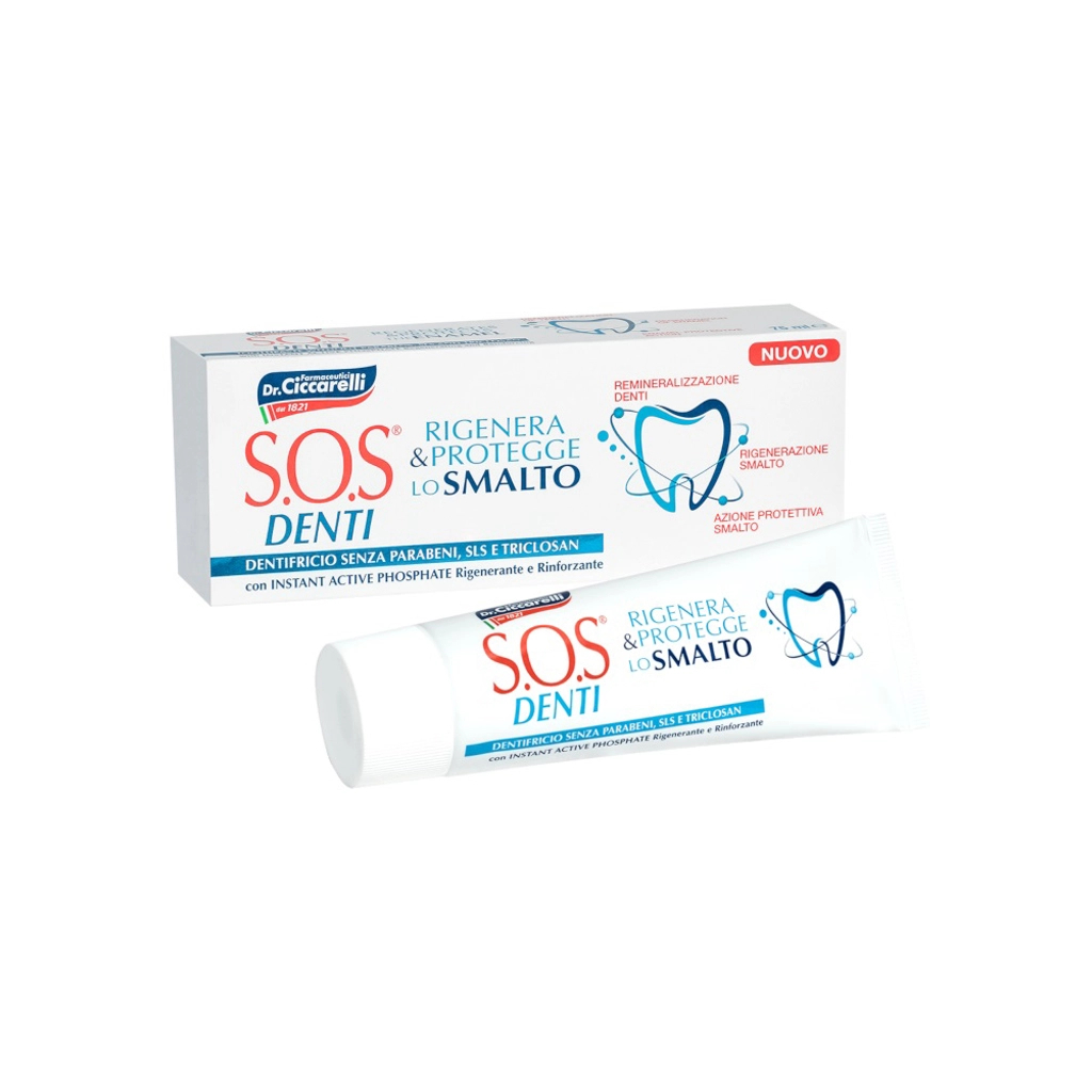 Зубна паста Dr. Ciccarelli S.O.S Denti Enamel Repair Відновлення й зміцнення зубної емалі 75 мл (8002140041105) - зображення 1