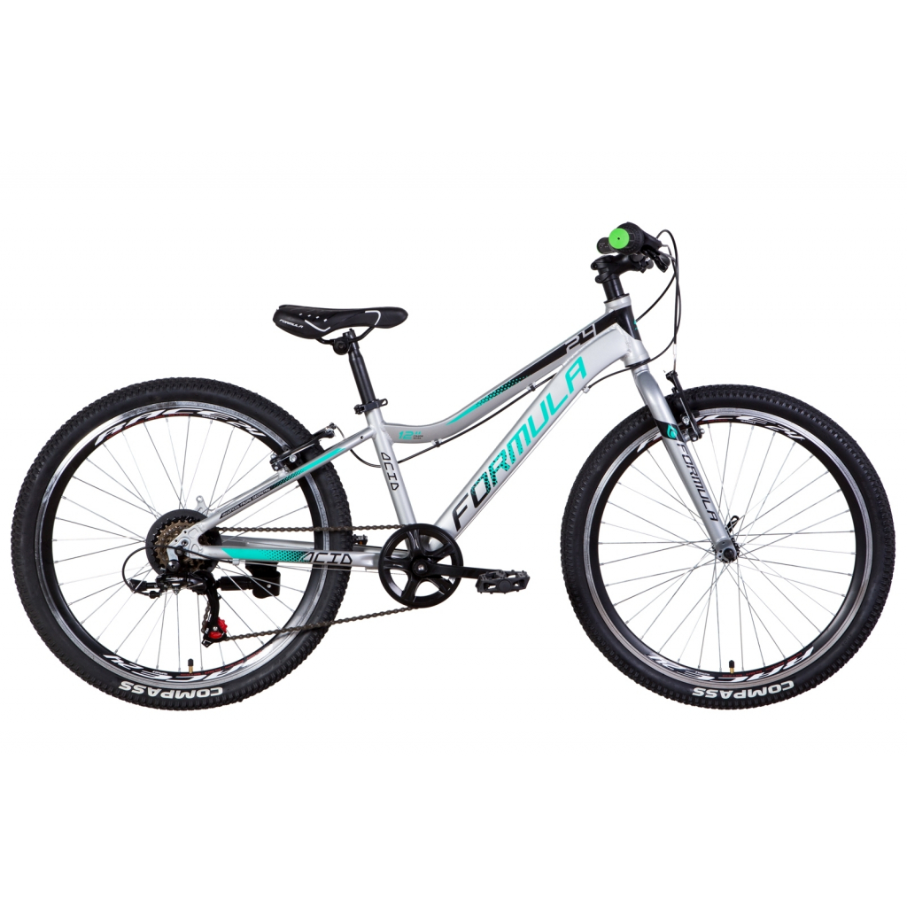Велосипед Formula 24" ACID 1.0 Vbr рама-12" 2021 Silver/Green (OPS-FR-24-286) - зображення 1