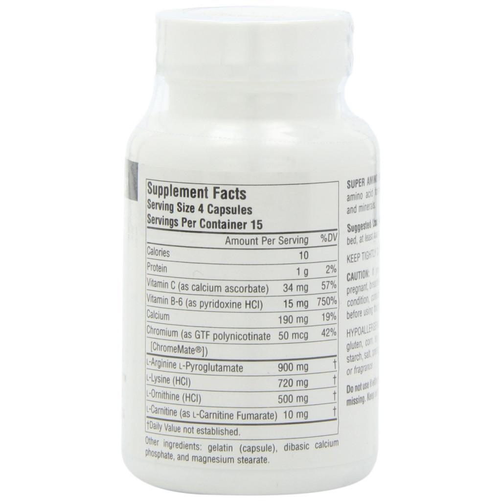 Вітамінно-мінеральний комплекс Source Naturals Удосконалена Амино Формула, Super Amino Night, 60 капс (SN0110) - зображення 2