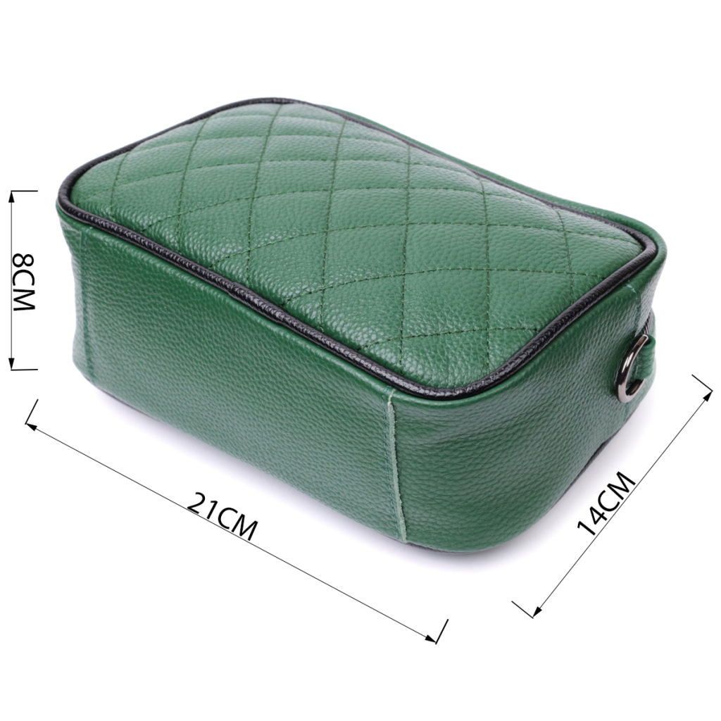 Сумка Vintage З натуральної шкіри Зелена (22384) - зображення 3