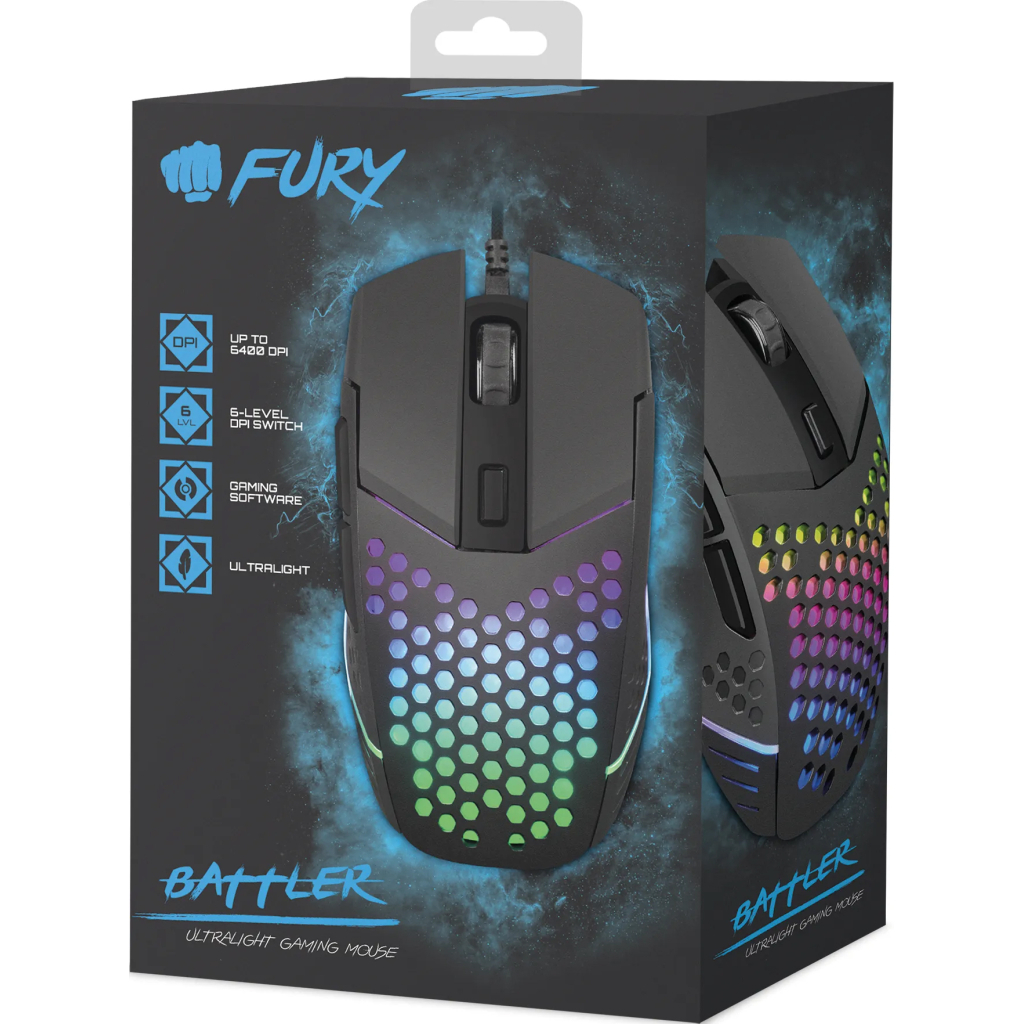 Мишка Fury Battler USB Black (NFU-1654) - зображення 7