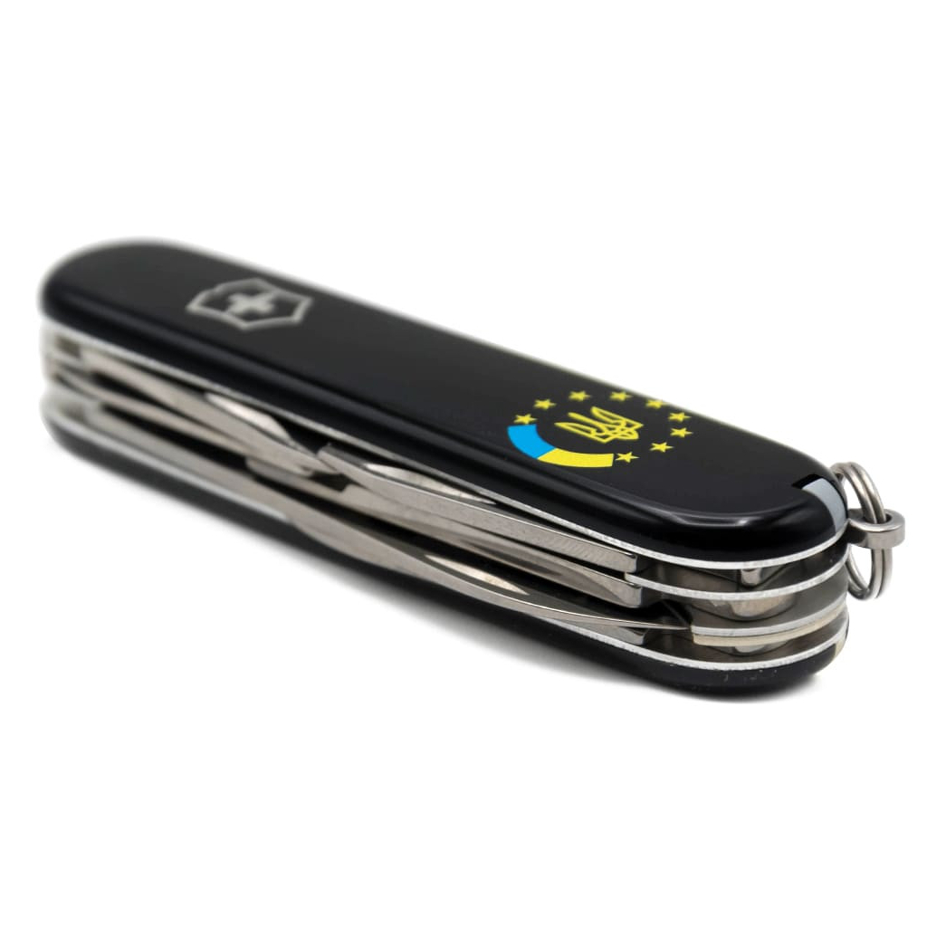 Ніж Victorinox Climber Ukraine Black "Україна ЄС" (1.3703.3_T1130u) - зображення 6