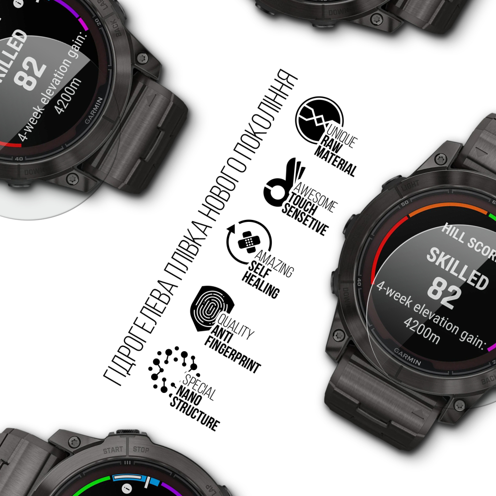 Плівка захисна Armorstandart Garmin Fenix 7X Sapphire Solar 51mm 6 pcs (ARM85997) - зображення 2