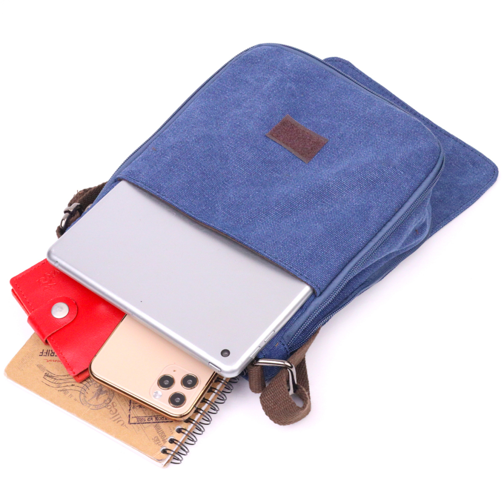 Сумка Vintage З текстилю Синя (21267) - зображення 8