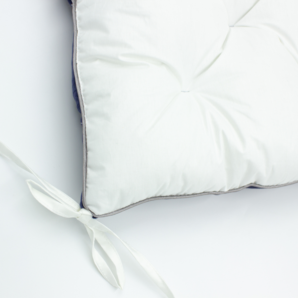 Подушка на стілець MirSon 28-0006 Navy blue Velvet 40х40 см (2200006185901) - зображення 4