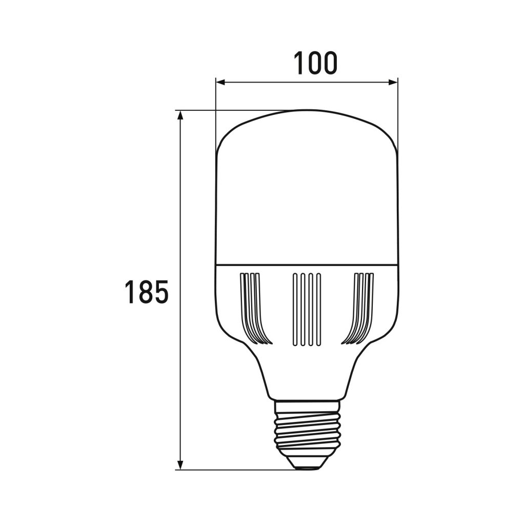 Лампочка EUROELECTRIC Plastic 30W E27 4000K 220V (LED-HP-30274(P)) - изображение 4