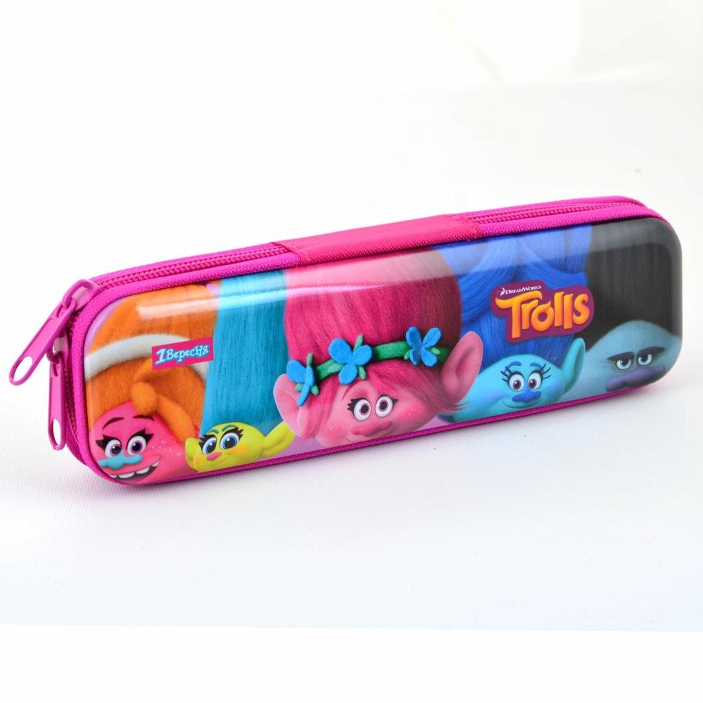 Пенал 1 вересня Trolls металевий (531509) - зображення 1