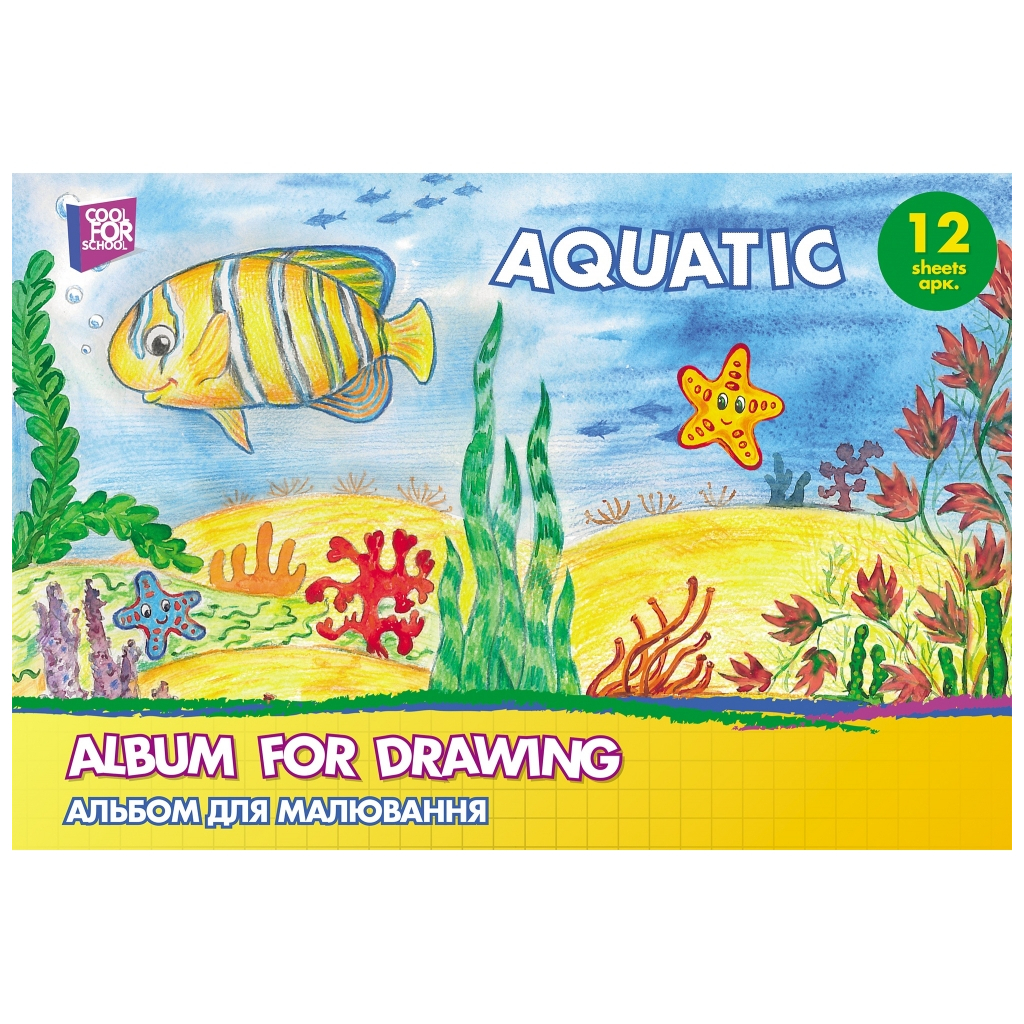 Альбом для малювання Cool For School на скобі Aquatic, 12 аркушів (CF60901-01) - зображення 1