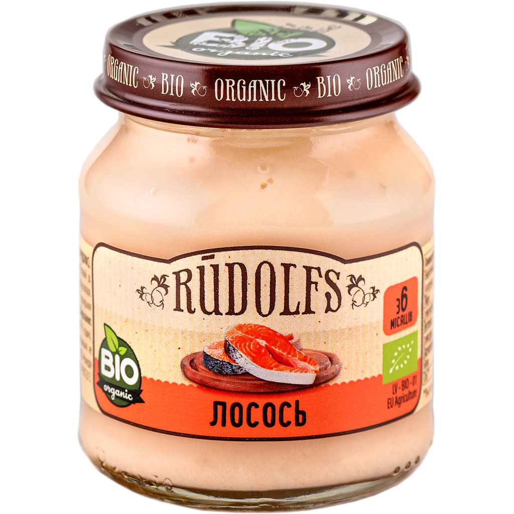 Дитяче пюре Rudolfs Лосось 115 г (4751017941584) - изображение 1