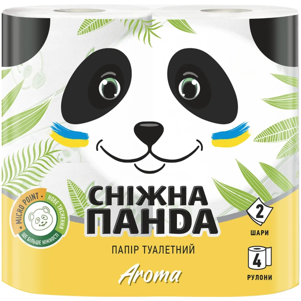 Туалетний папір Сніжна Панда Super Absorb Aroma 2 шари 4 рулони (4820183972934) - зображення 1