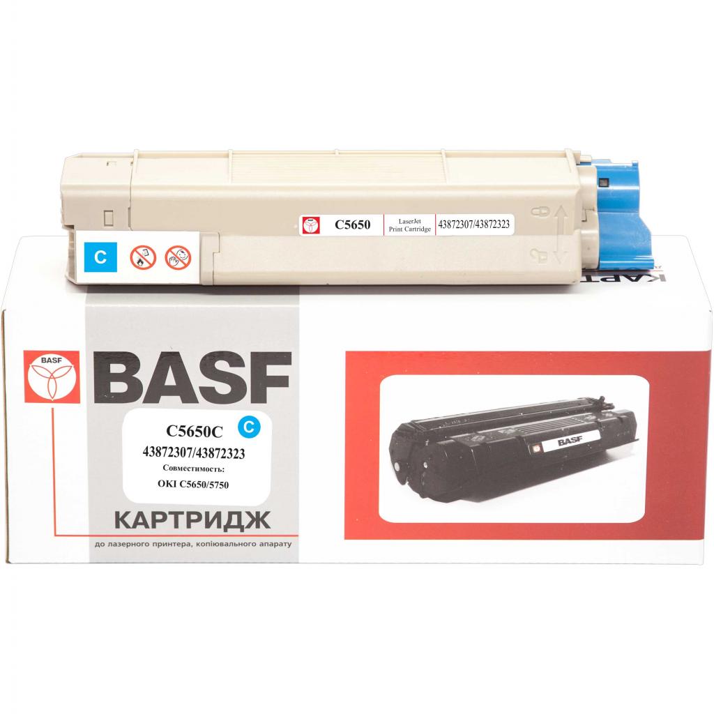 Тонер-картридж BASF OKI C5650/5750 Cyan 43872307/43872323 (KT-C5650C) - изображение 1
