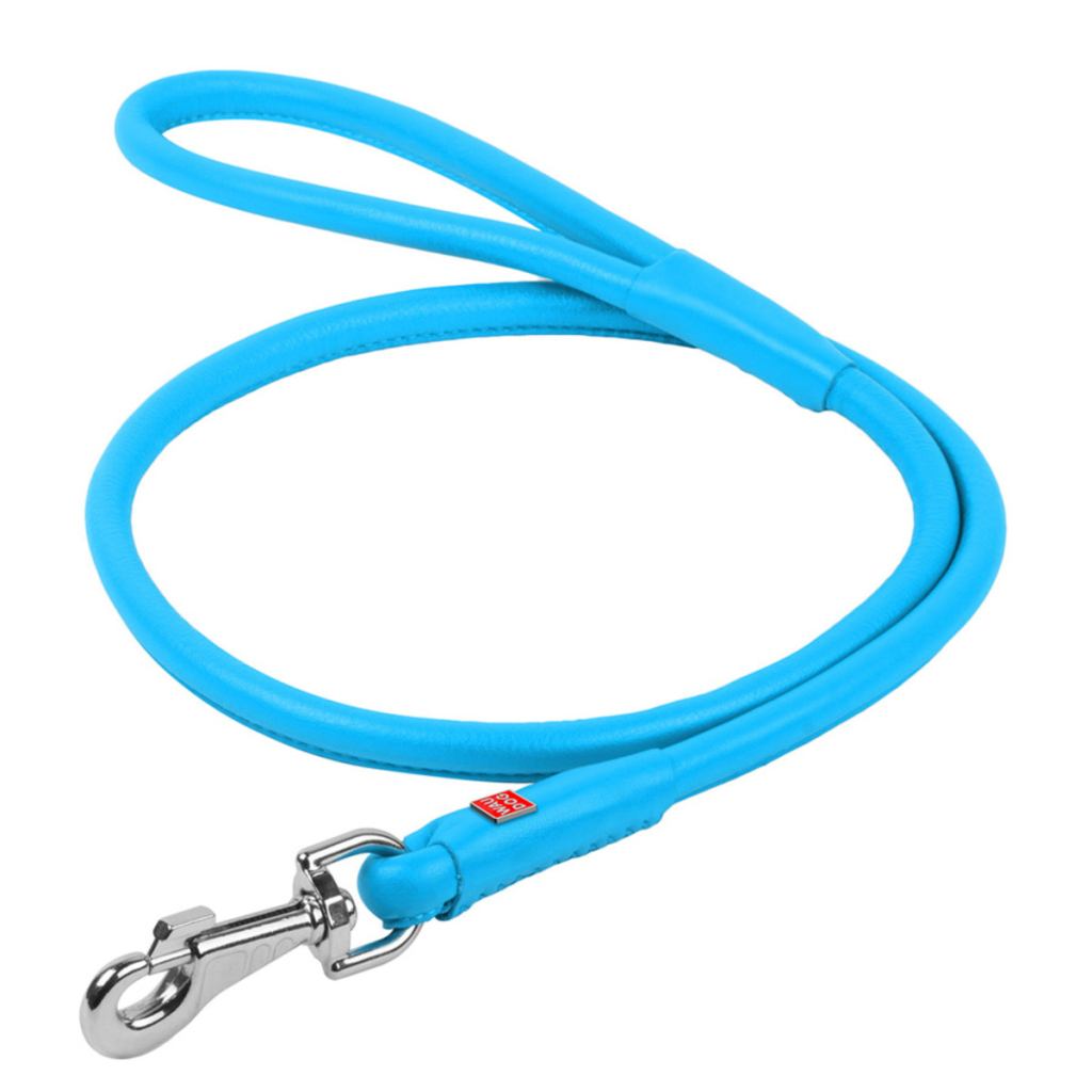 Повідець для собак WAUDOG Glamour круглий S-M Д 10 мм Д 122 см блакитний (33782) - зображення 1