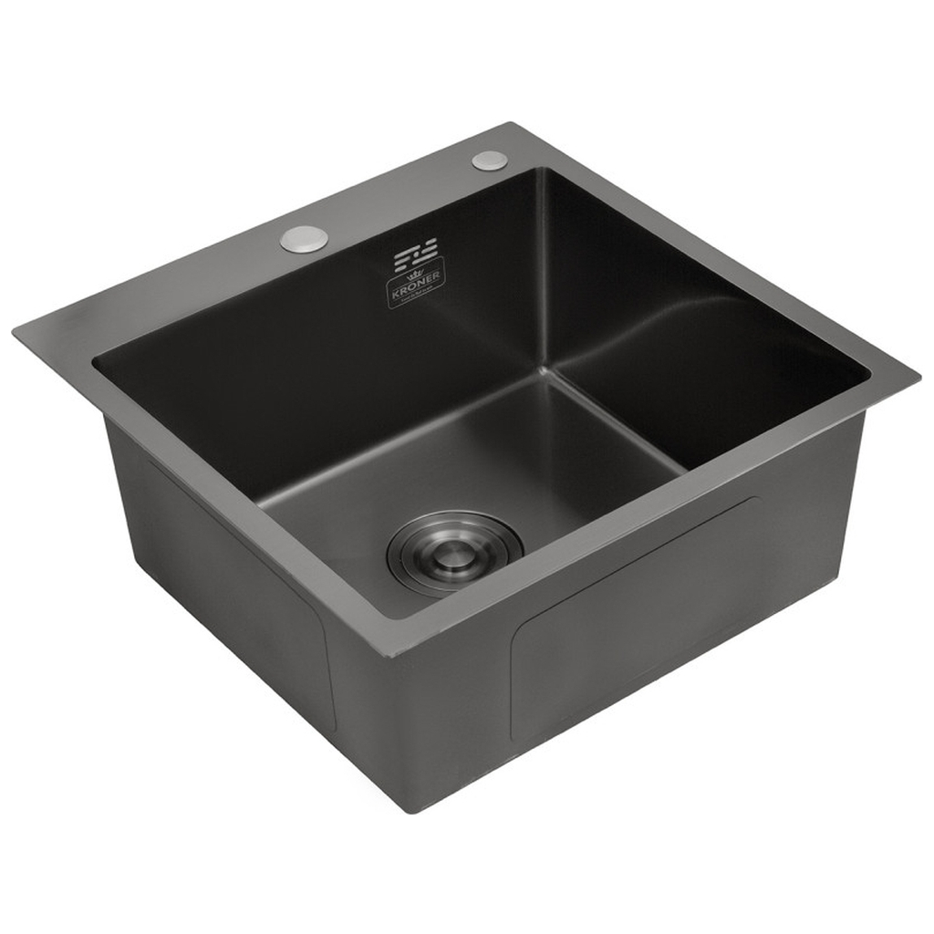 Мийка кухонна Kroner Schwarze-4545HM (CV033856) - зображення 3