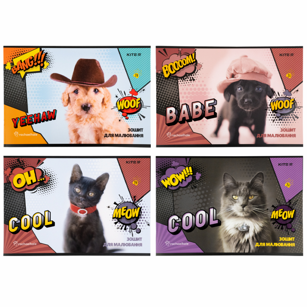 Альбом для малювання Kite Rachael Hale скоба 24 аркуша 4 дизайни (R21-242) - зображення 1