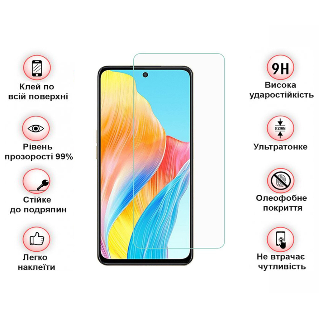 Скло захисне BeCover Oppo A98 5G 3D Crystal Clear Glass (709773) - зображення 4