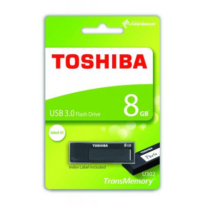 USB флеш накопичувач Toshiba 8GB Daichi Black USB 3.0 (THN-U302K0080M4) - зображення 3
