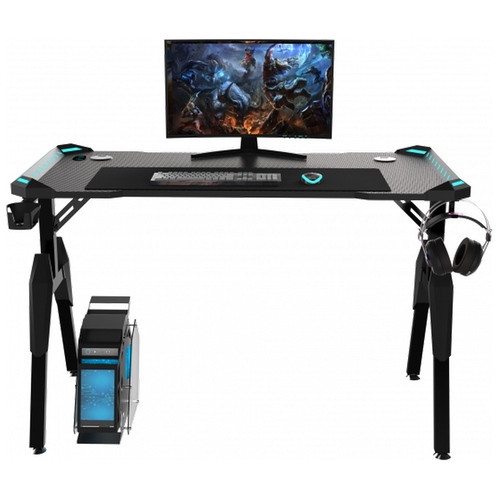 Комп'ютерний стіл GT Racer GT Racer T-1244 (120x60x73) Black (T-1244 (120x60x73) Black) - зображення 6