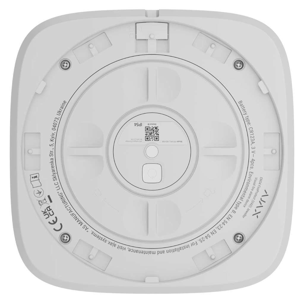 Сирена Ajax EN54 FireProtect (VAD) white - зображення 5