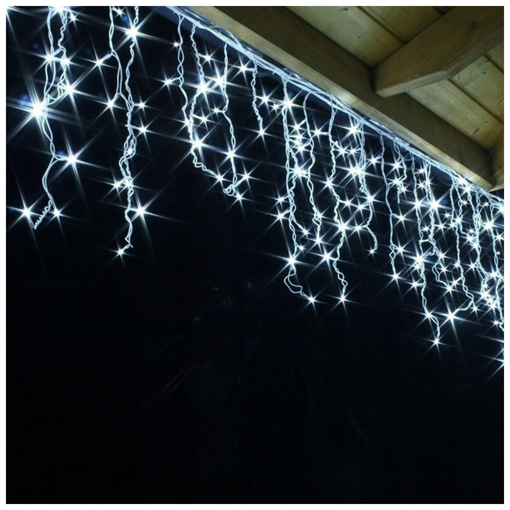 Гірлянда ColorWay Бахрома 6мx0.6м 192Led IP44 холодний колір (CW-GOF-192L66VCW) - зображення 9