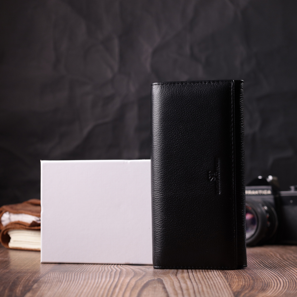 Гаманець ST Leather З натуральної шкіри Чорний (22523) - зображення 11