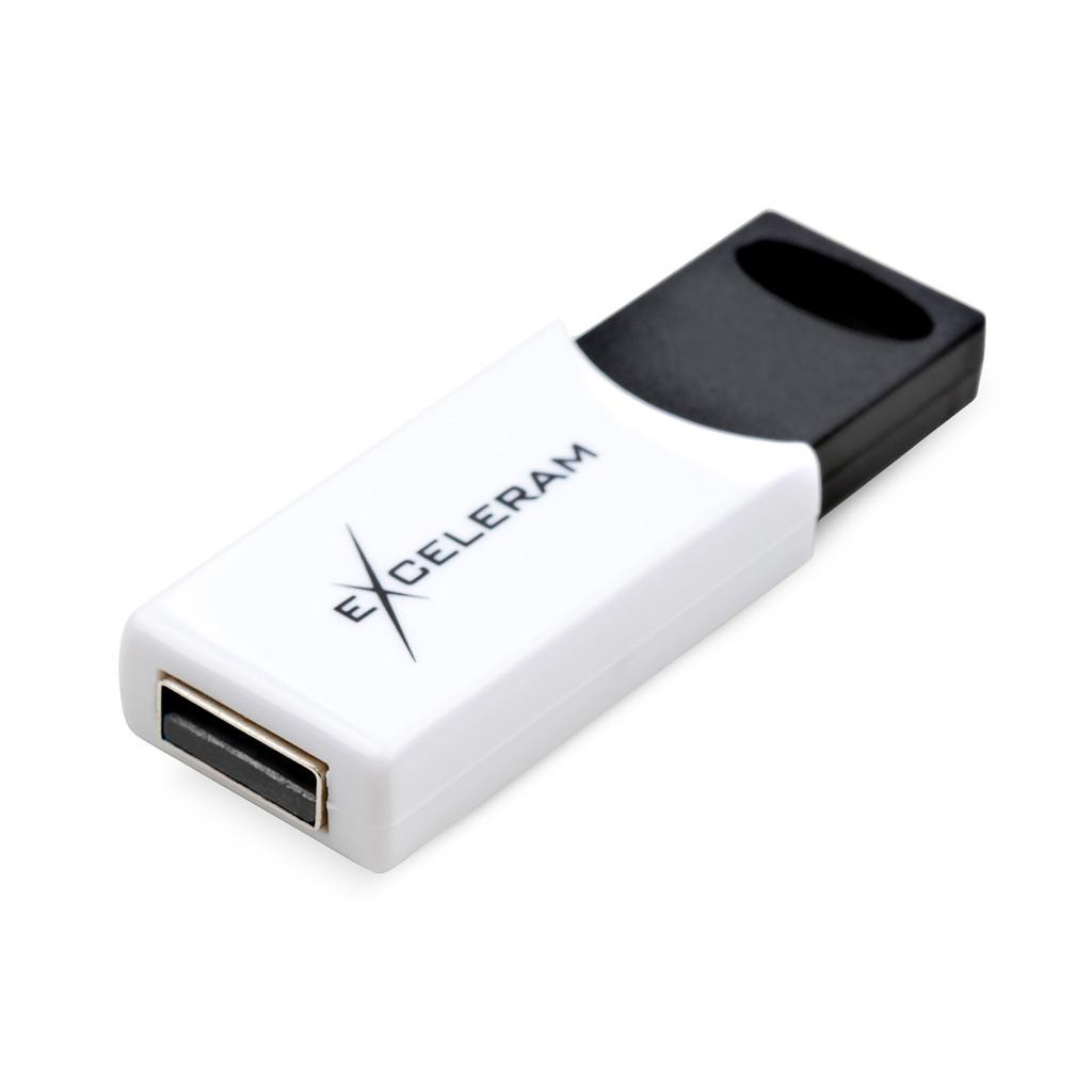 USB флеш накопичувач eXceleram 64GB H2 Series White/Black USB 2.0 (EXU2H2W64) - зображення 3