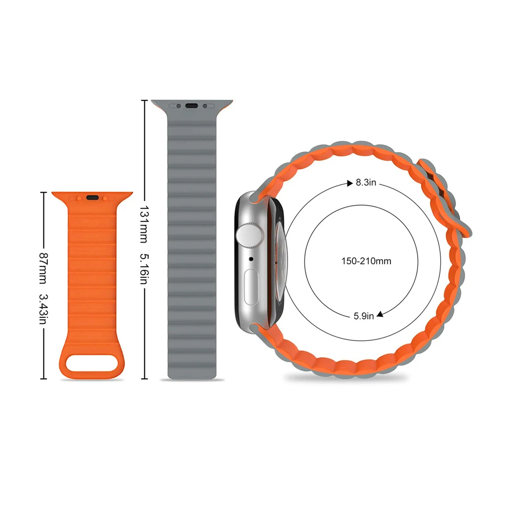 Ремінець до смарт-годинника Drobak Silicone Magnetic Link для Apple Watch All Series 38/40/41mm Army Green (898919) - зображення 3