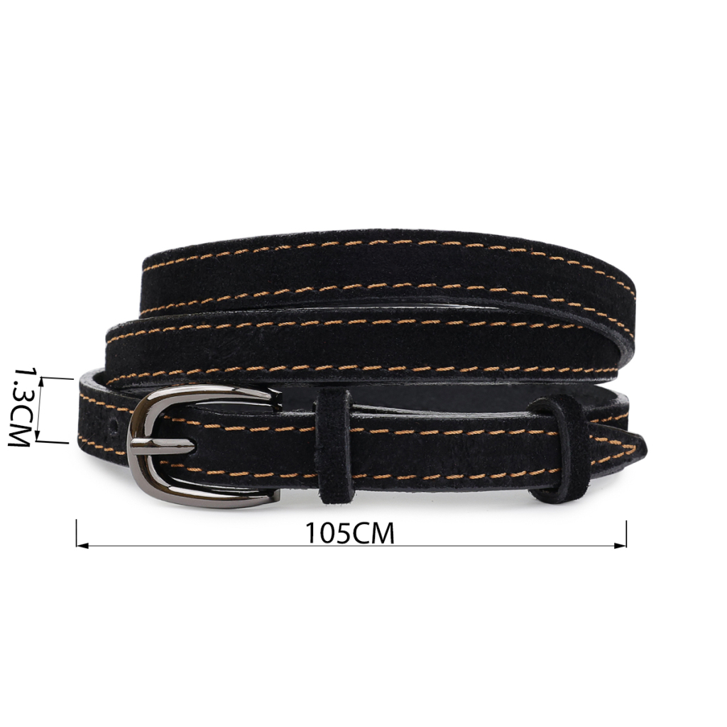 Ремінь Vintage Замшевий жіночий Чорний (20764) - зображення 3