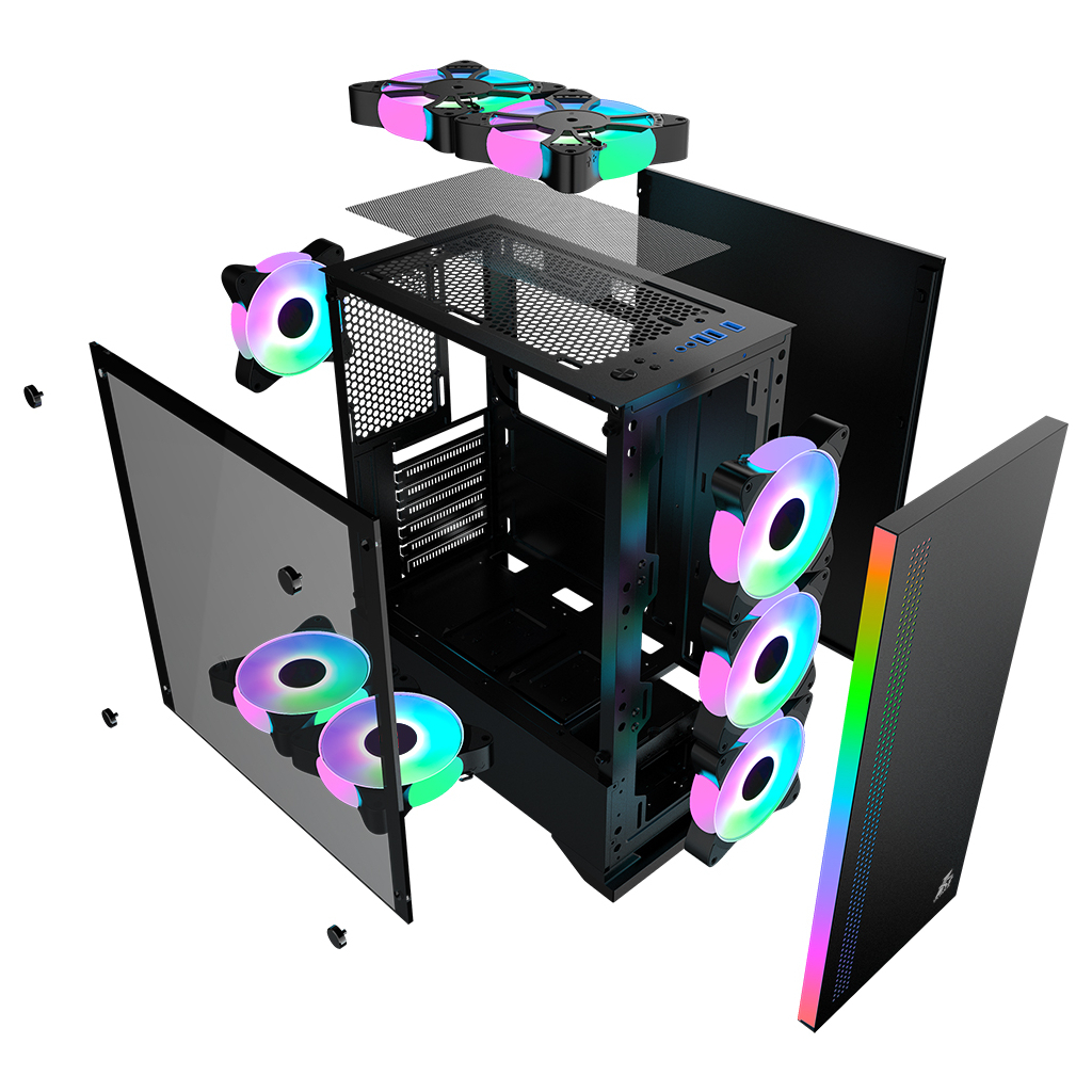 Корпус 1stPlayer BS-3-3R1-BK - зображення 9