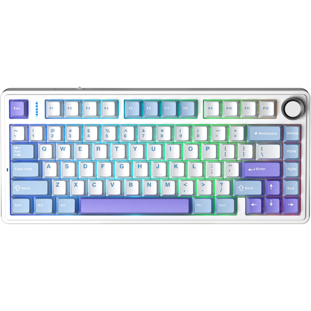 Клавіатура Aula F75 Gasket Reaper Wireless/Bluetooth/USB UA Purple (6978080501479) - зображення 1