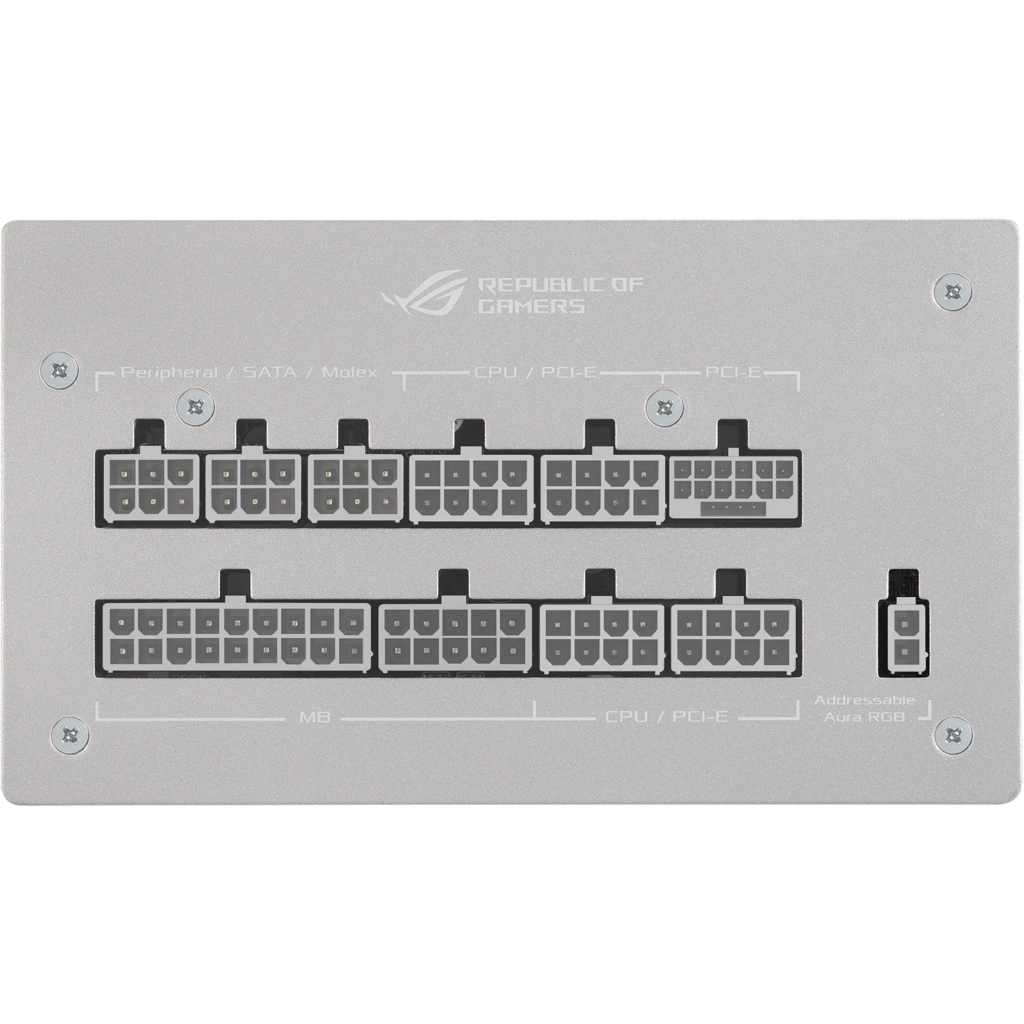 Блок живлення ASUS 1000W ROG Strix PCIE5 Gold Aura White Edition (90YE00P5-B0NA00) - зображення 8