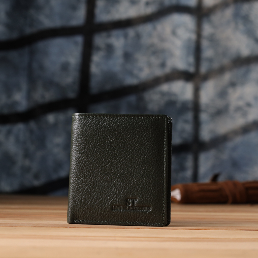 Гаманець ST Leather З натуральної шкіри Зелений (23093) - зображення 8