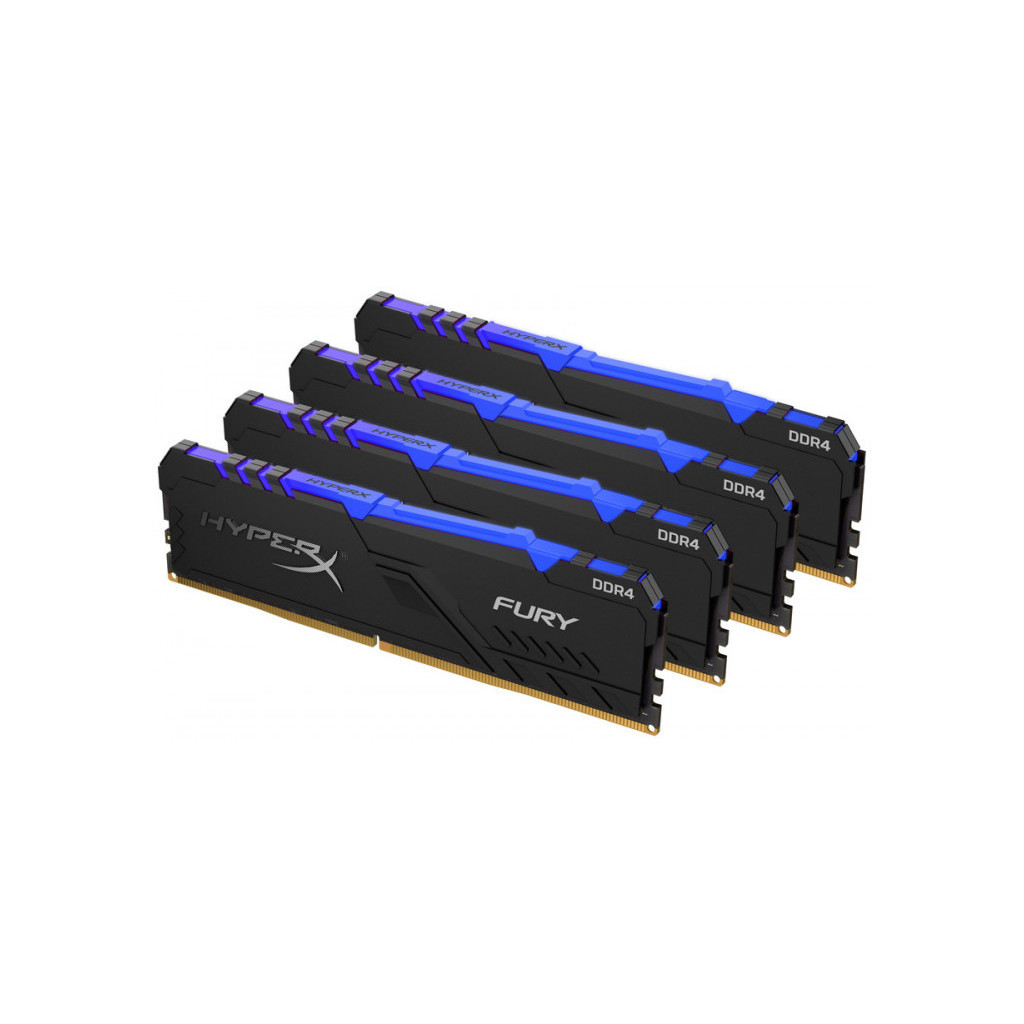 Модуль пам'яті для комп'ютера DDR4 32GB (4x8GB) 3600 MHz HyperX Fury RGB Kingston Fury (ex.HyperX) (HX436C17FB3AK4/32) - зображення 2