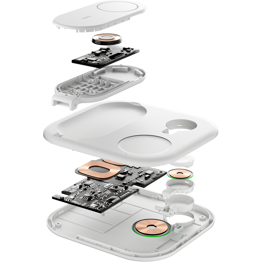 Зарядний пристрій Belkin 3in1 Magnetic Foldable iPhone/Watch/AirPods Qi2 15W white (WIZ029VFWH) - изображение 11