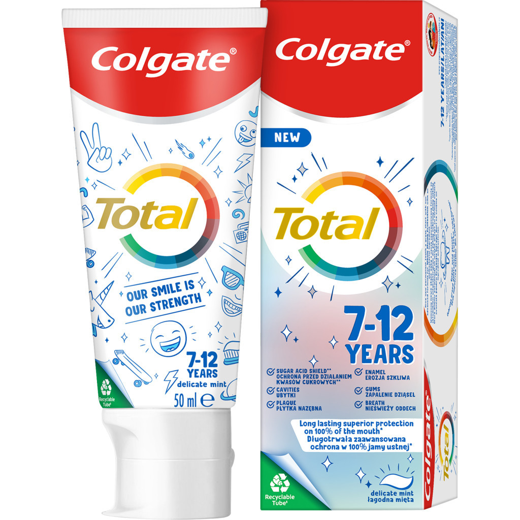 Дитяча зубна паста Colgate Total kids 7-12 років 50 мл (8718951433120) - изображение 6
