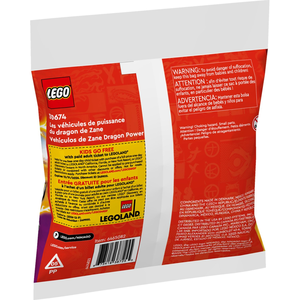 Конструктор LEGO Ninjago Суперсильні транспортні засоби дракона Зейна (30674) - зображення 3