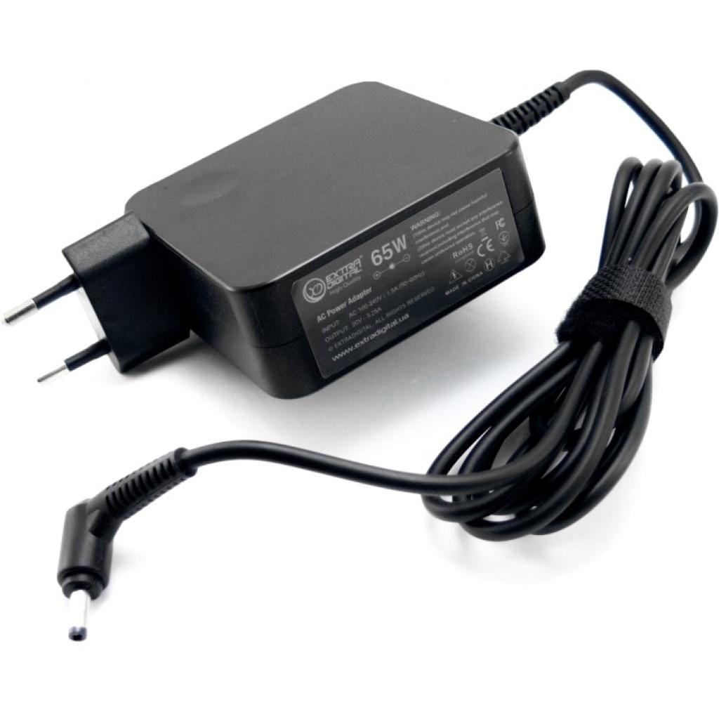 Блок живлення до ноутбуку Extradigital Lenovo 20V, 3.25A, 65W (4.0x1.7) High Quality (PSL3867) - зображення 1