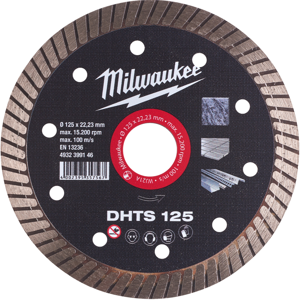 Круг відрізний Milwaukee алмазний DHTS 125, 125мм (4932399146) - зображення 1