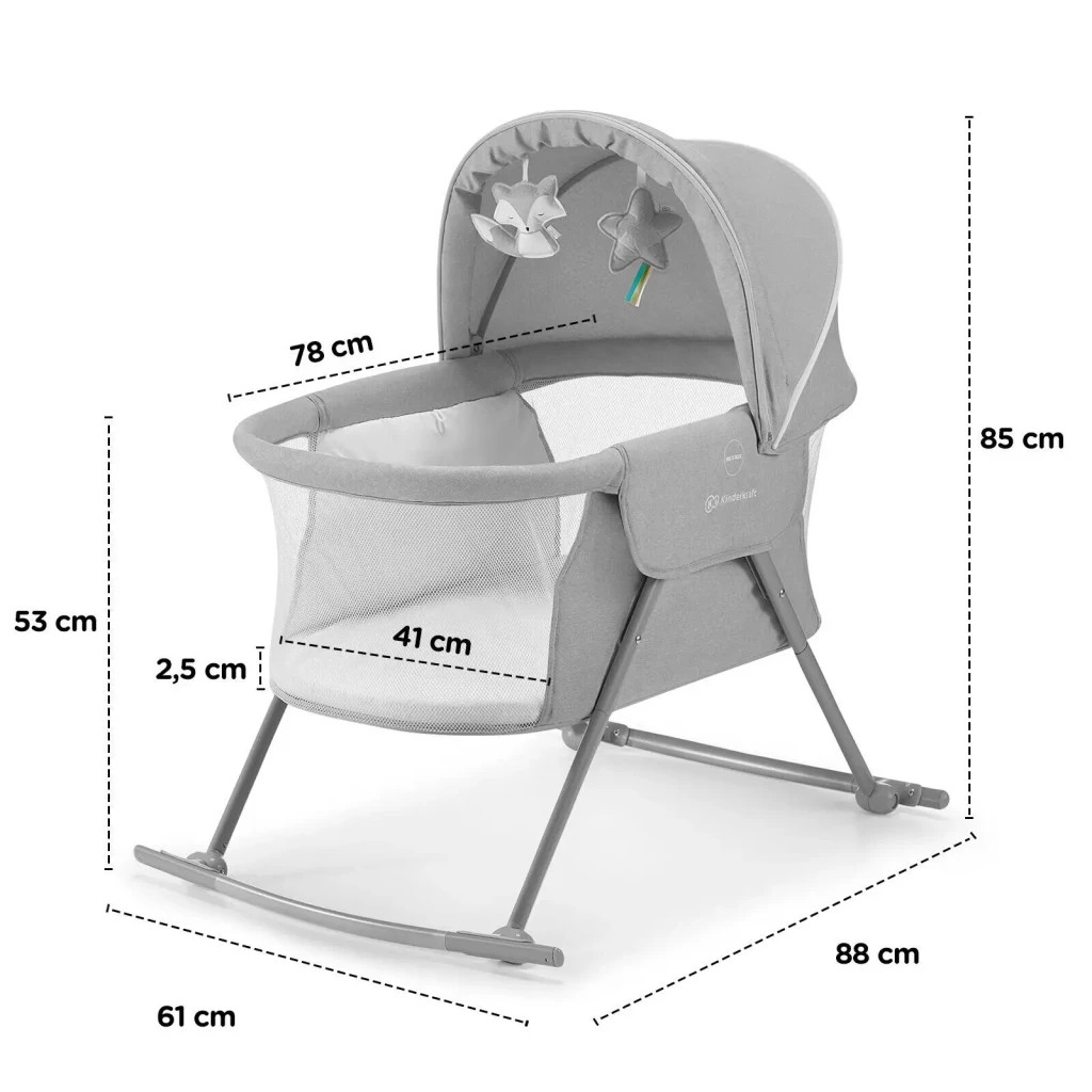 Ліжечко Kinderkraft гойдалка Lovi Grey 3 в 1 (5902533913503) - зображення 10