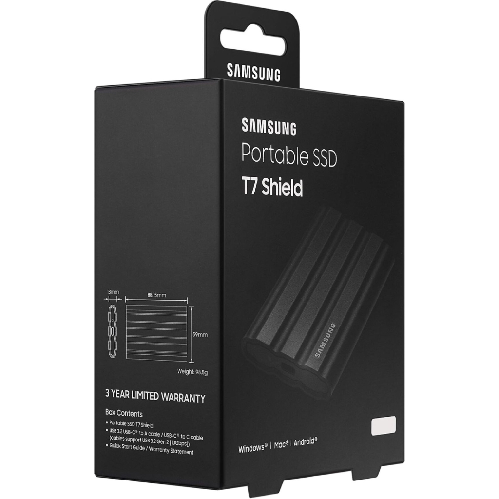 Накопичувач SSD USB 3.2 1TB T7 Shield Samsung (MU-PE1T0S/EU) - изображение 4